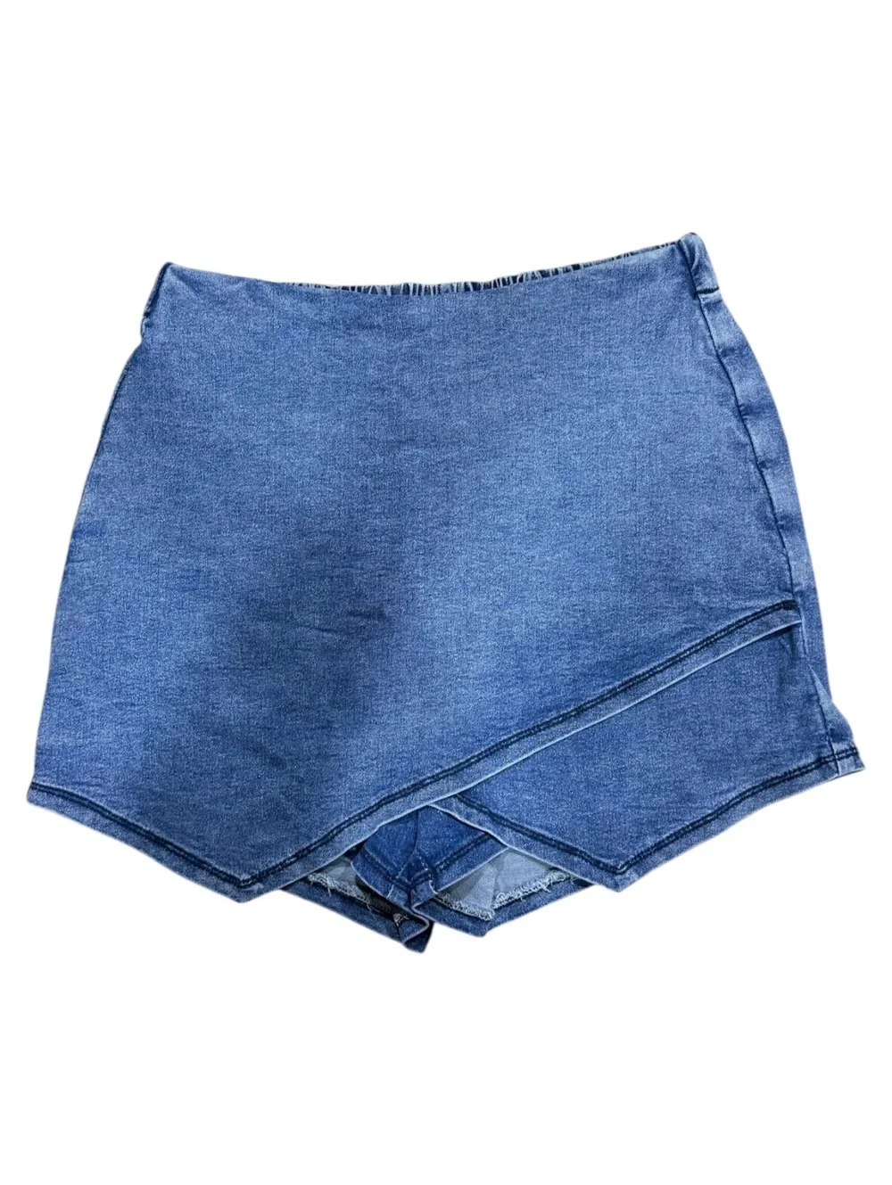 Pull-On Denim Skort